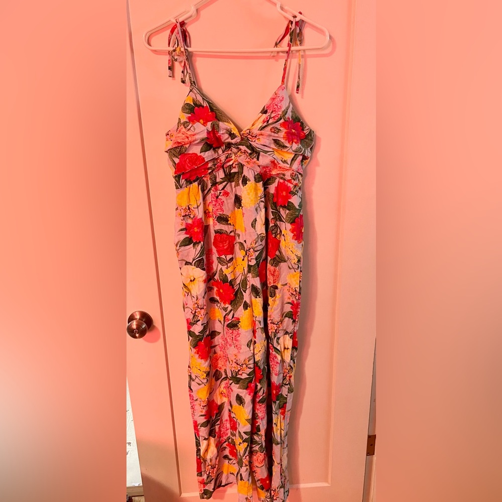 Old Navy Wide Leg Jumpsuit Tie Straps
